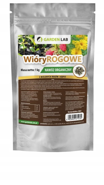 Wióry rogowe 3 kg - nawóz organiczny z kopyt i rogów bydlęcych