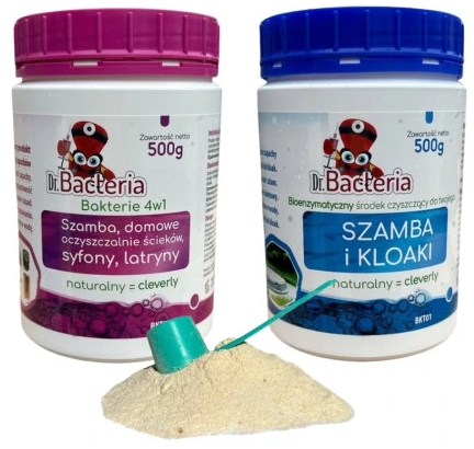 Zestaw proszek bakterie do szamb 500 g i proszek bioenzymatyczny 500 g