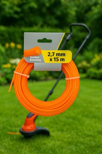 Żyłka kosząca do kosiarki 2,7 mm długość 15 m HEX