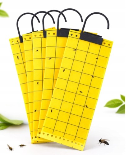 Żółty lep 24 cm x 10 cm - ochrona przed szkodnikami ( owady , muszki) zestaw 5 sztuk