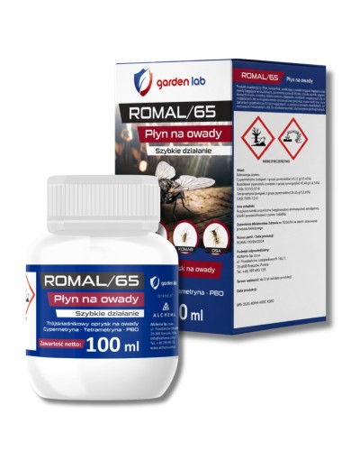 Romal/65 100 ml - oprysk, płyn na kleszcze, muchy, osy, komary i inne owady