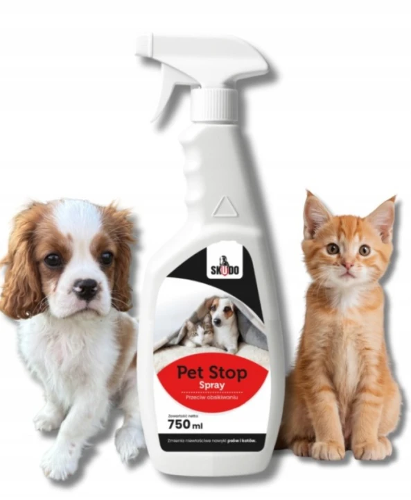 Skudo pet stop spray 750 ml - ochrona przed obsikiwaniem przez psy i koty