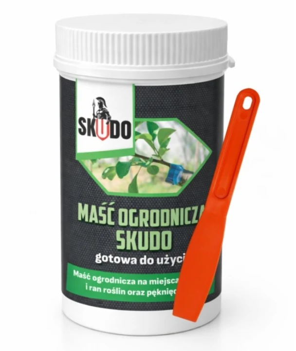 Maść ogrodnicza Skudo 250 g - do szczepienia i na rany ze szpatułką