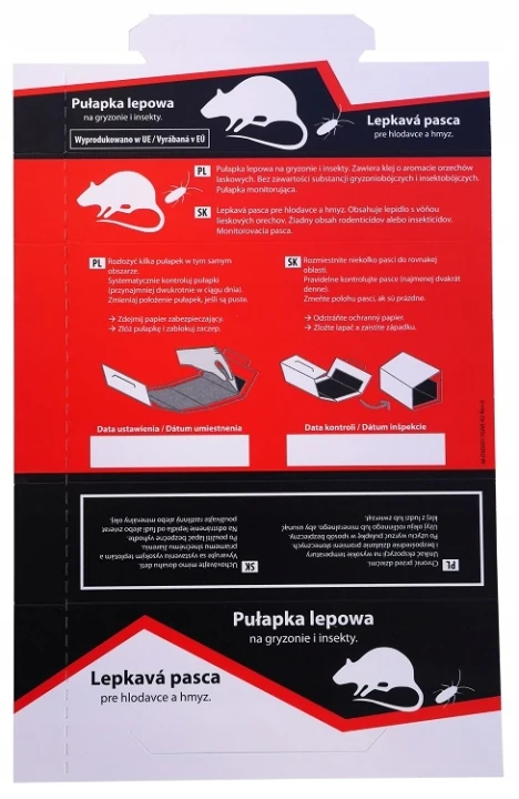 Pułapka lepowa 3 sztuki - na mole ,owady , myszy