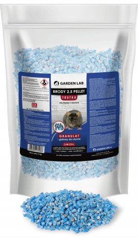 Brody 2,5 Pellet 1 kg - granulat na myszy i szczury, brodifakum